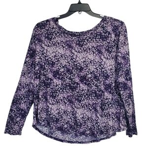 Simply Vera Verawang Purple/ White Women's Soft Top Size XL